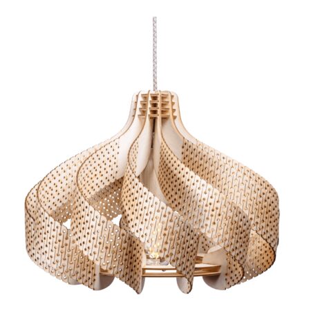 Luminaire à Suspension "Volu IV" de couleur Naturel Brut