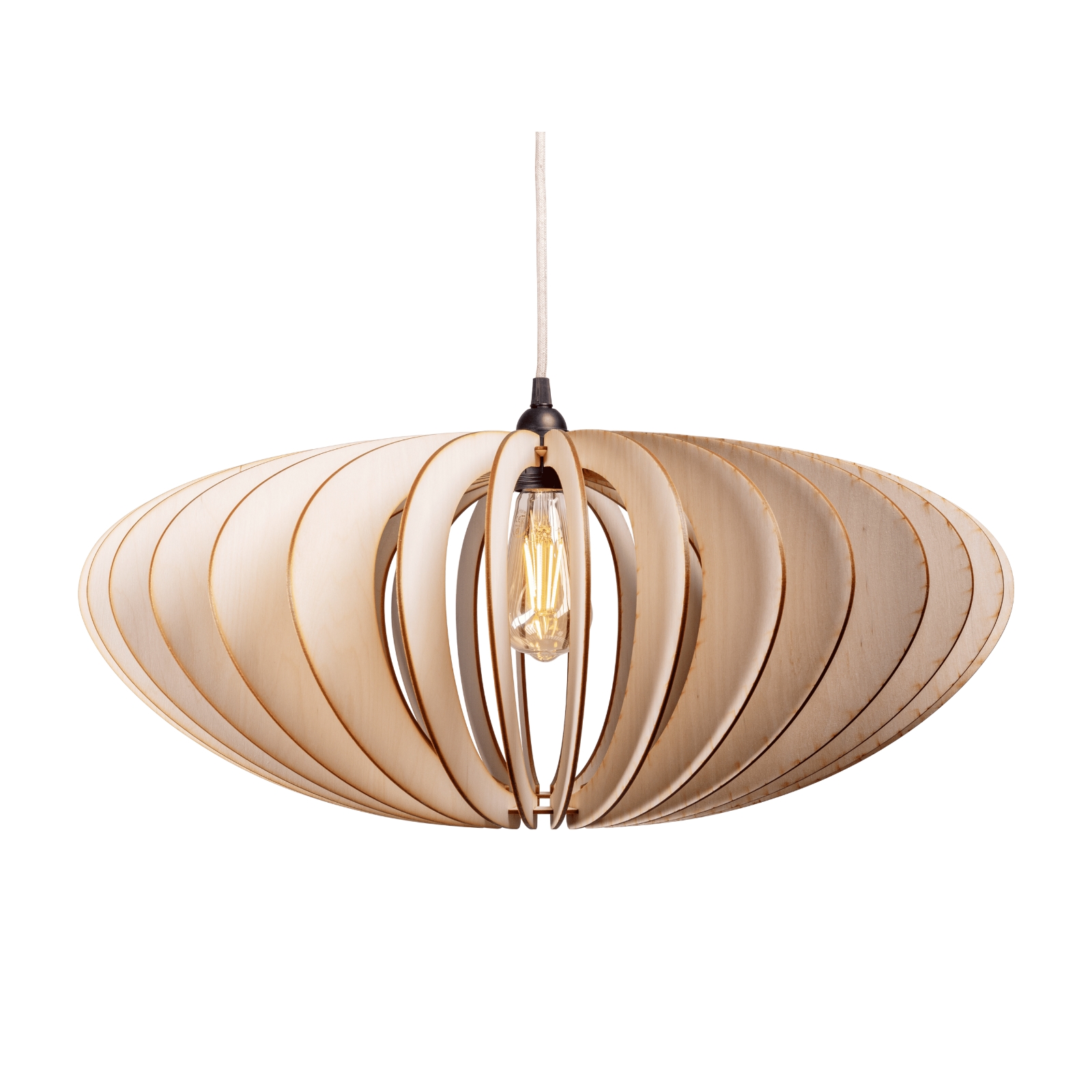 Luminaire à Suspension "Luna" de couleur Naturel Brut