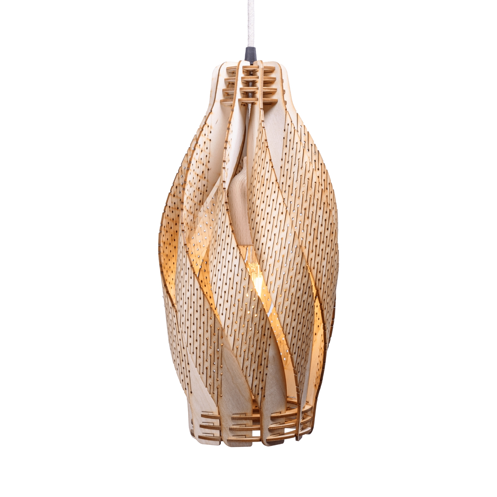 Luminaire à Suspension "Volu III" de couleur Naturel Brut