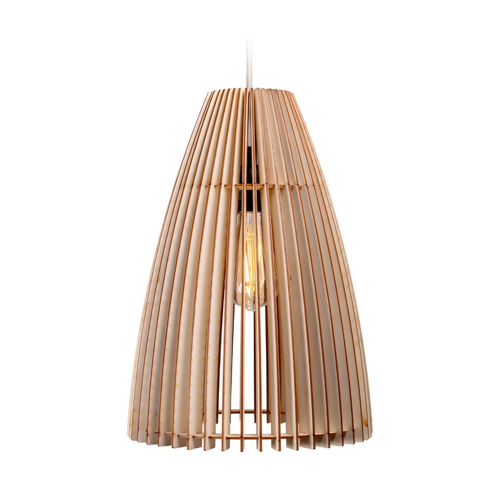 canistra brut Luminaire à Suspension "Canistra II" de couleur Naturel Huilé